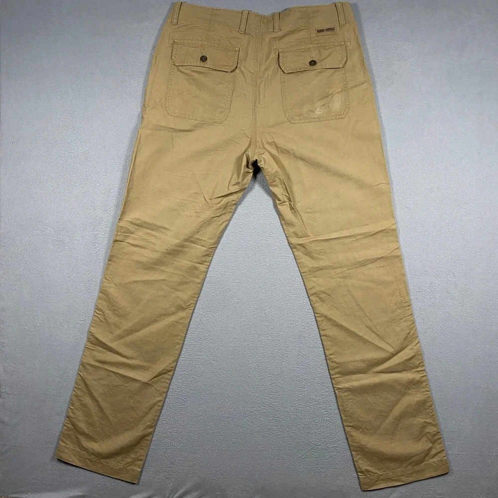 Banana Republic Linen Blend Pants Mens 33x34 Tan Chino Beach Casual